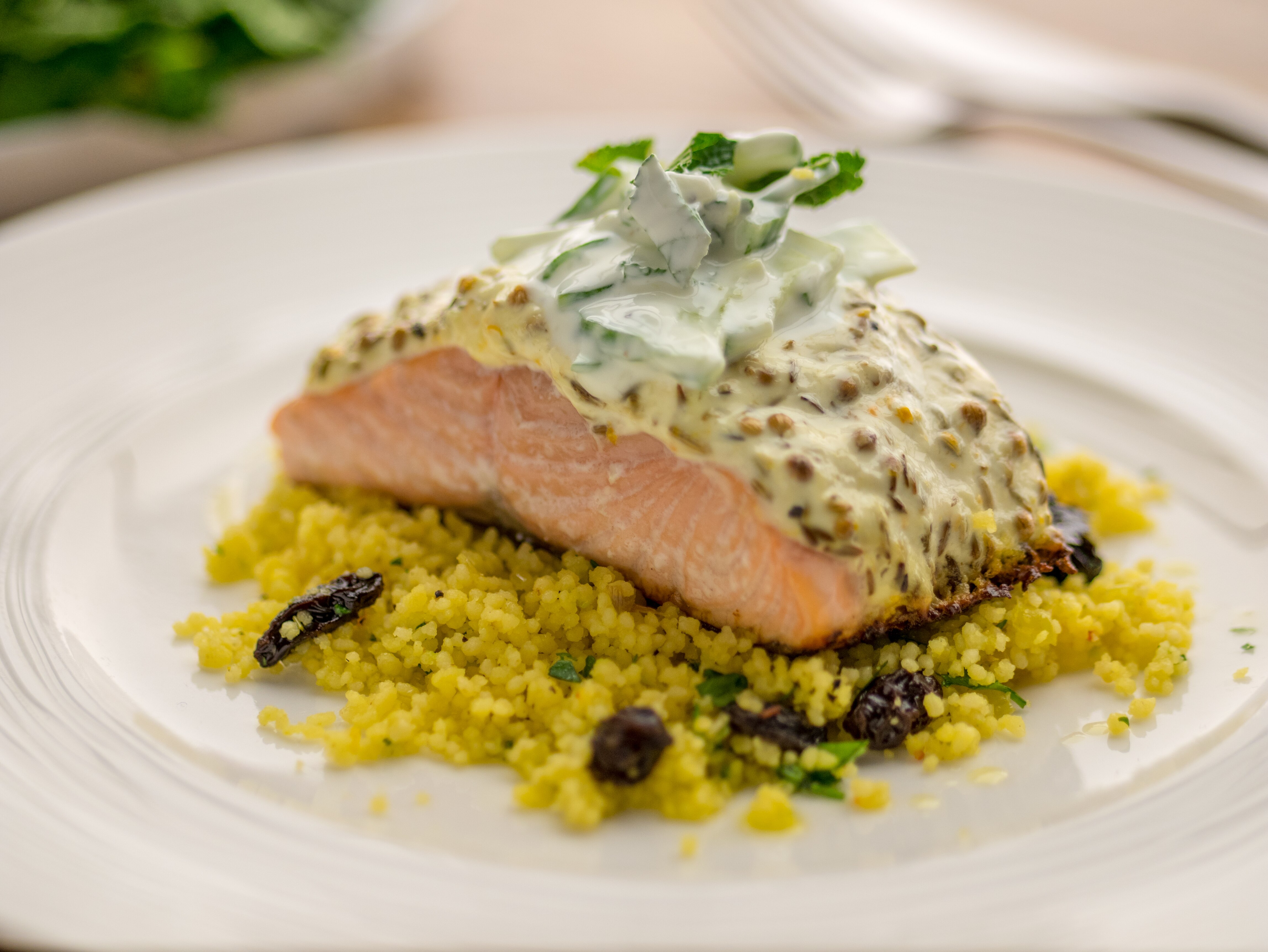 Sunday Brunch Articles Moroccan Salmon with Saffron Couscous All 4