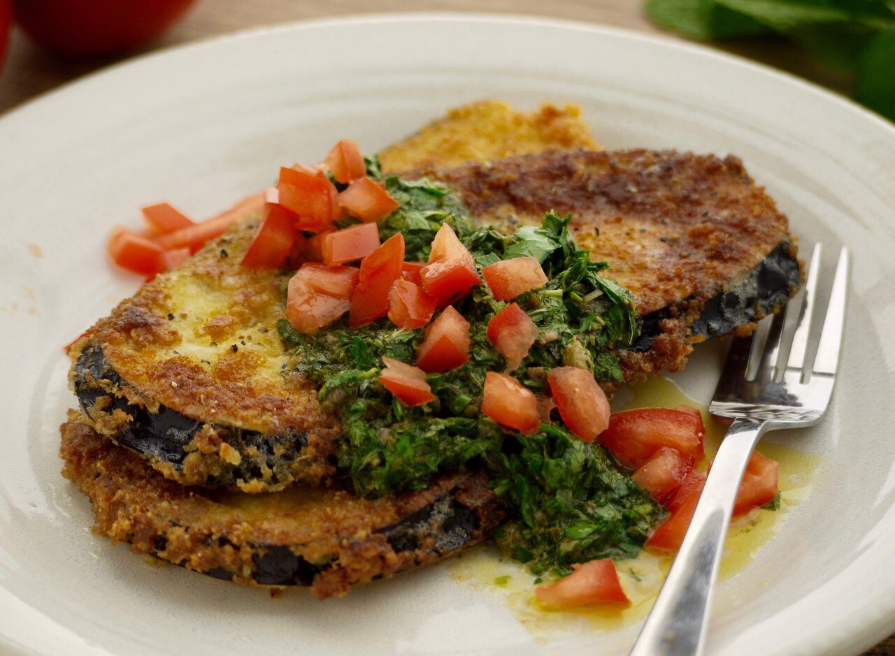 Sunday Brunch Articles Aubergine Schnitzel All 4