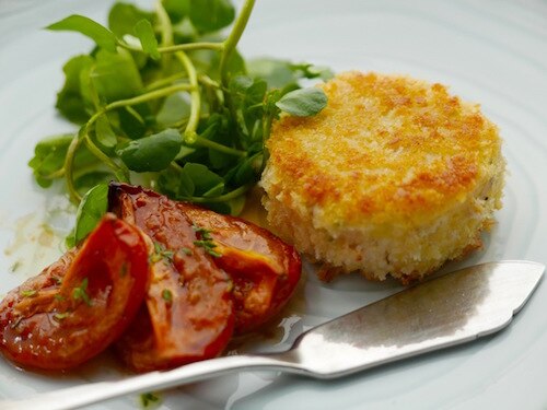 Sunday Brunch Articles Crab Cakes with Fragrant Tomato