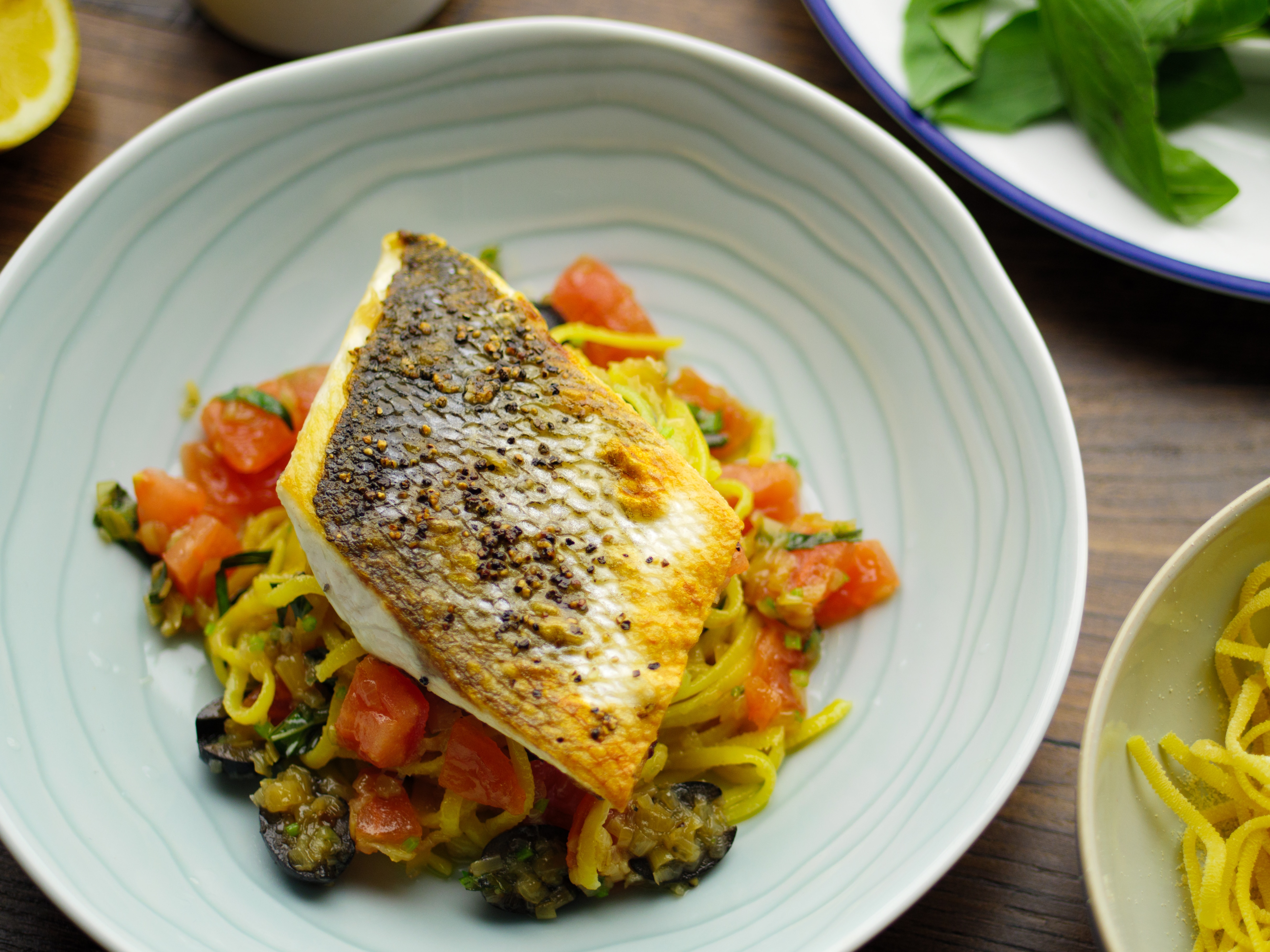 Sunday Brunch Articles Sea Bass with Sauce Vierge All 4