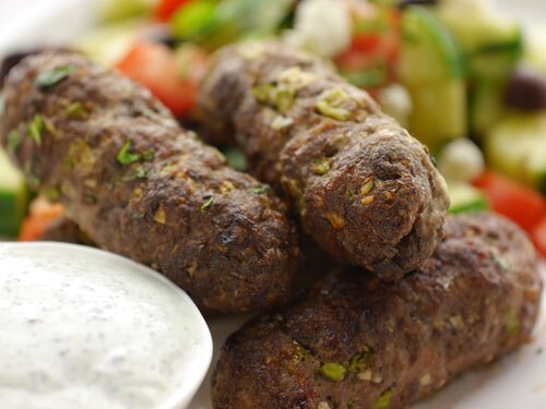 Sunday Brunch Articles Lamb Kofta with Greek Salad Recipe All 4