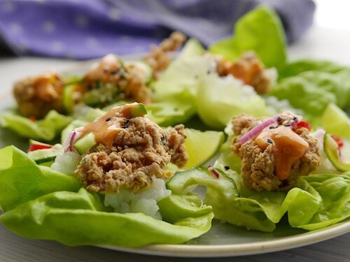 Sunday Brunch Articles Spicy Chicken Karaage Lettuce Wraps All 4