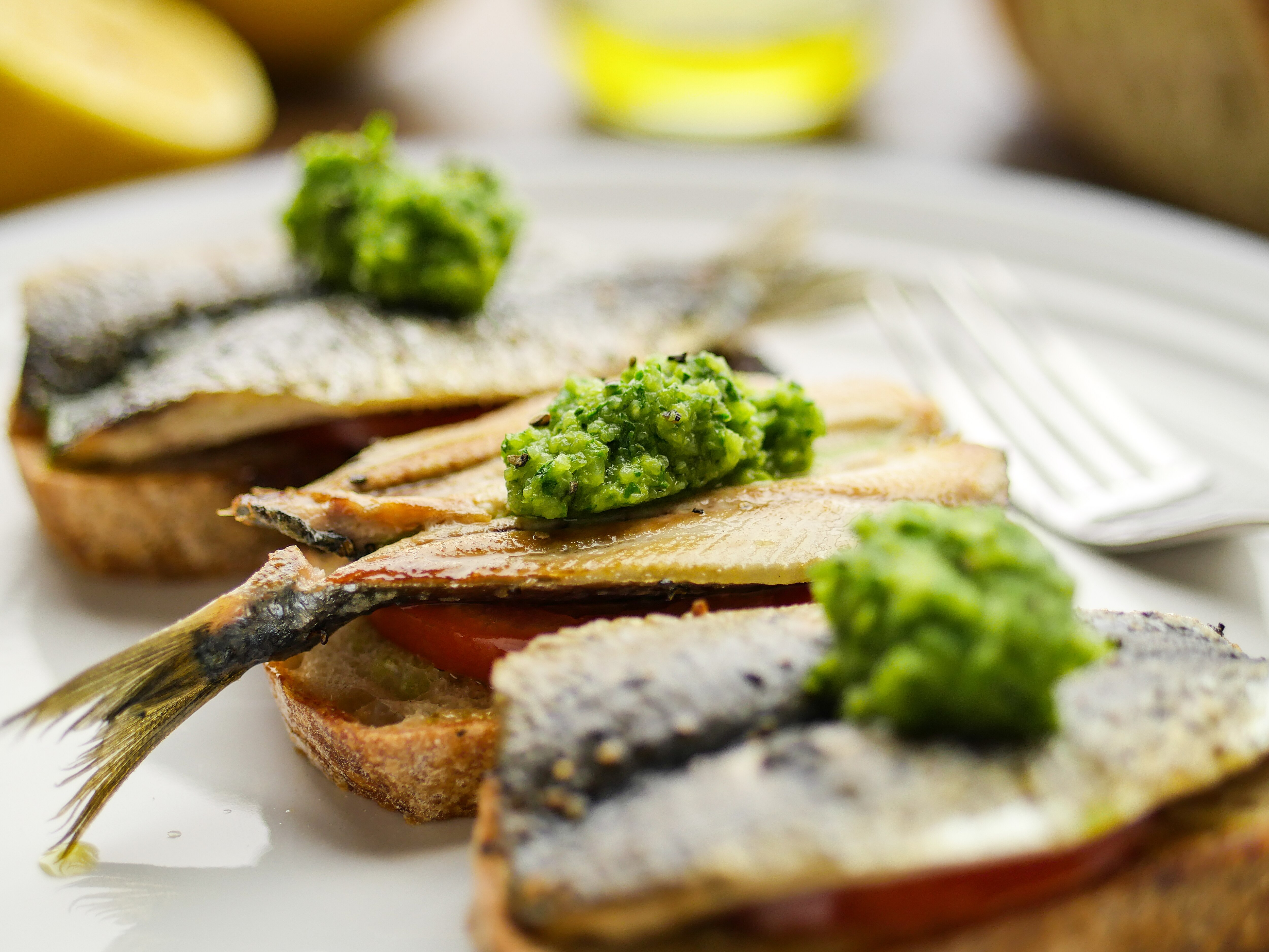 Sunday Brunch Articles Sardines on Toast with Sauce Verte All 4