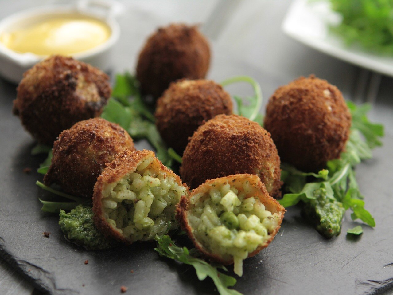 Sunday Brunch Articles Crispy Pea Risotto Balls All 4